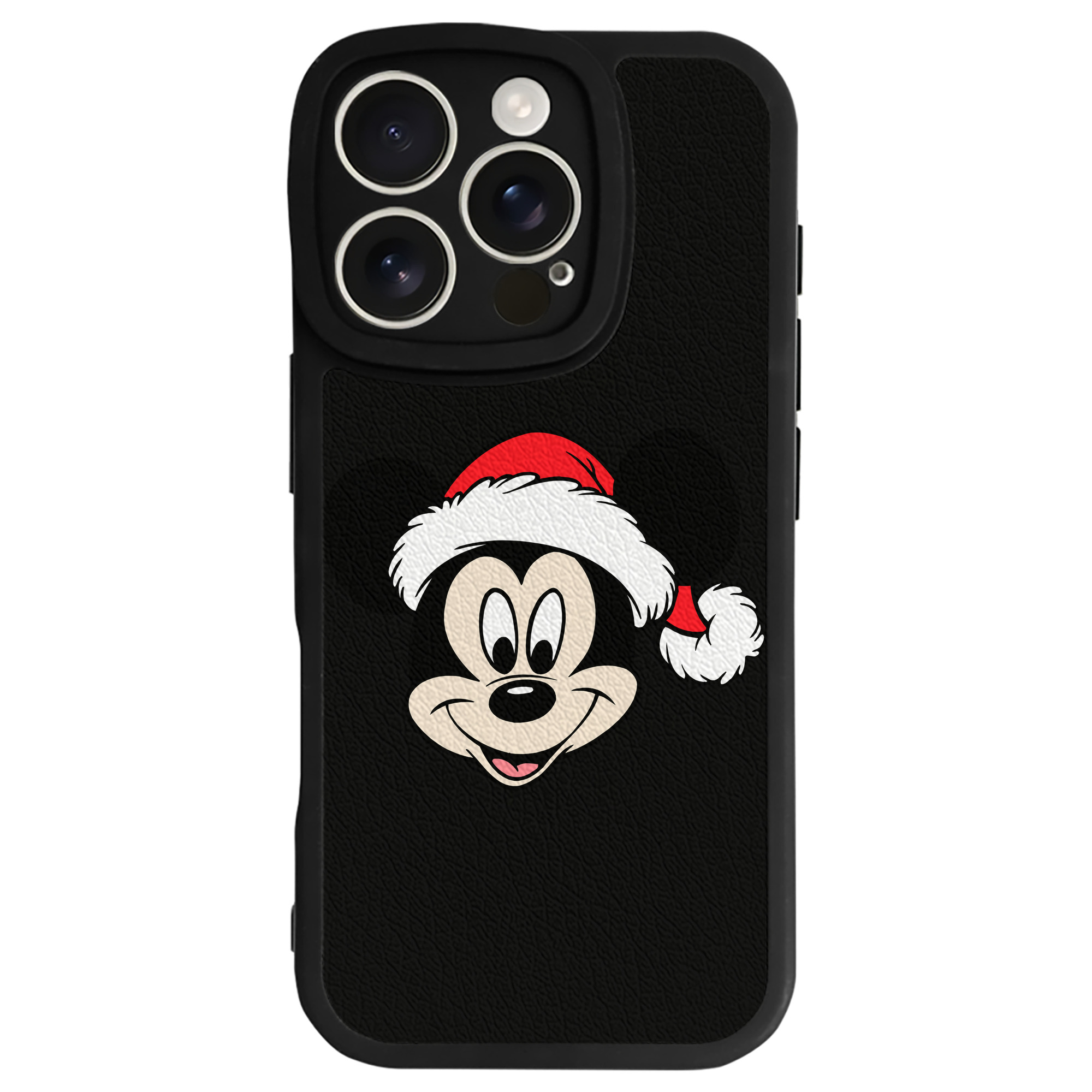 （画像用） ミッキーマウス Mickey Mouse 【iPhone 16シリーズ対応】シリコンスマホケース（レザー調） 材質：シリコン